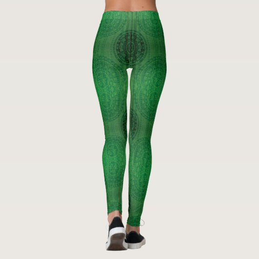 Annahme | Medaillen für grüne Meditation Leggings (Rückseite)