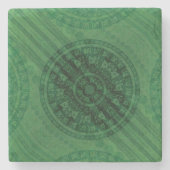 Annahme | Medaillen für grüne Meditation Steinuntersetzer (Vorderseite)