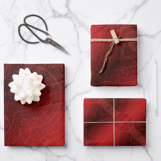 Annahme | Medallin der Roten Meditation Geschenkpapier Set (Vorderseite)