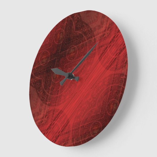 Annahme | Medallin der Roten Meditation Große Wanduhr (Winkel)