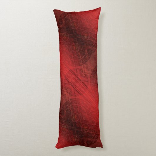 Annahme | Medallin der Roten Meditation Seitenschläferkissen (Rückseite (Vertikal))