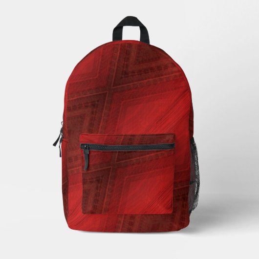 Annahme | Red Eclectic Boho Pattern Bedruckter Rucksack (Vorderseite)