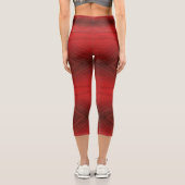 Annahme | Red Eclectic Boho Pattern Capri Leggings (Rückseite)
