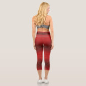 Annahme | Red Eclectic Boho Pattern Capri Leggings (Rückseite)