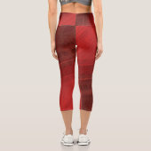 Annahme | Red Eclectic Boho Pattern Capri Leggings (Rückseite)