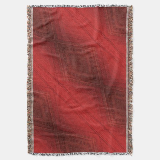 Annahme | Red Eclectic Boho Pattern Decke (Vorderseite Vertikal)