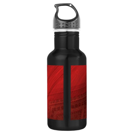 Annahme | Red Eclectic Boho Pattern Edelstahlflasche (Rückseite)