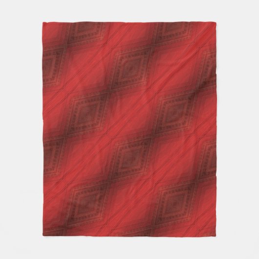 Annahme | Red Eclectic Boho Pattern Fleecedecke (Vorderseite)