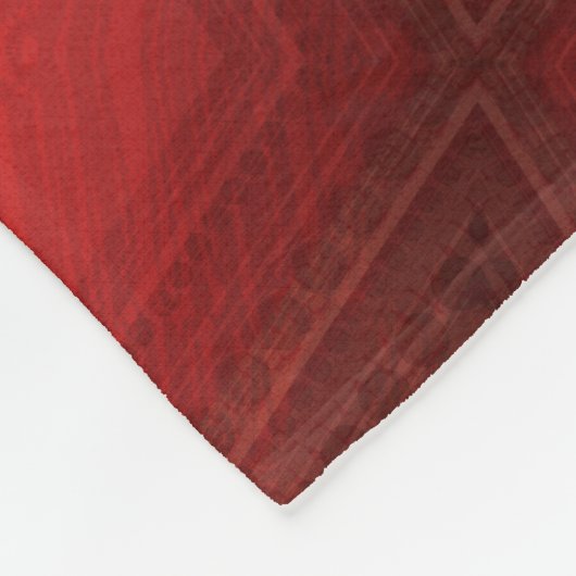 Annahme | Red Eclectic Boho Pattern Fleecedecke (Ecke)