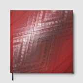 Annahme | Red Eclectic Boho Pattern Gästebuch (Vorderseite)