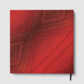 Annahme | Red Eclectic Boho Pattern Gästebuch (Rückseite)