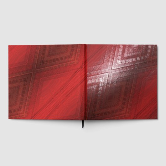 Annahme | Red Eclectic Boho Pattern Gästebuch (Voll)