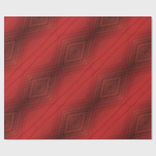 Annahme | Red Eclectic Boho Pattern Geschenkpapier (Flach)