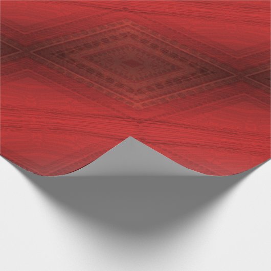 Annahme | Red Eclectic Boho Pattern Geschenkpapier (Ecke)