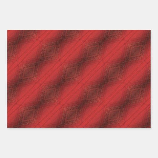 Annahme | Red Eclectic Boho Pattern Geschenkpapier Set (Vorderseite 3)