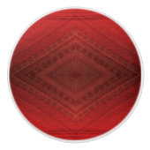 Annahme | Red Eclectic Boho Pattern Keramikknauf (Vorderseite)