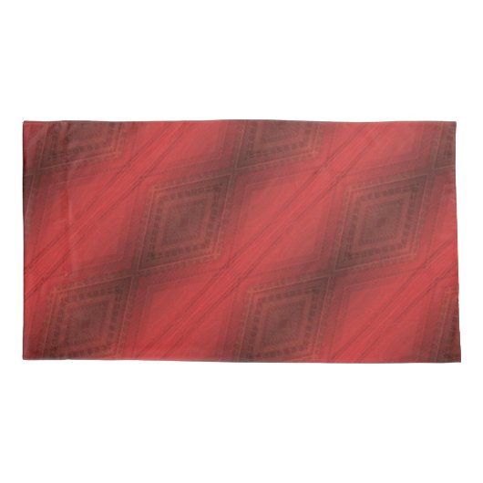 Annahme | Red Eclectic Boho Pattern Kissenbezug (Rückseite-Links)