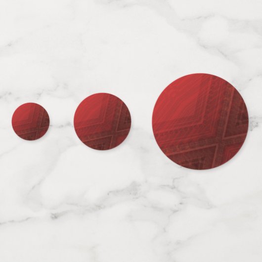 Annahme | Red Eclectic Boho Pattern Konfetti (Vorderseiten)