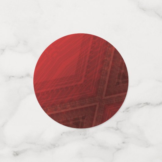 Annahme | Red Eclectic Boho Pattern Konfetti (Klein Vorderseite)