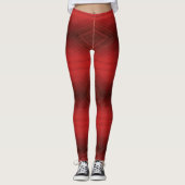 Annahme | Red Eclectic Boho Pattern Leggings (Vorderseite)
