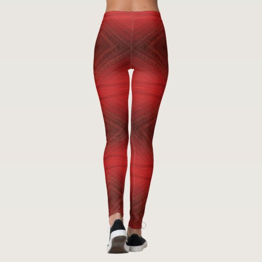 Annahme | Red Eclectic Boho Pattern Leggings (Rückseite)