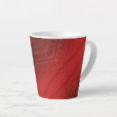 Annahme | Red Eclectic Boho Pattern Milchtasse (Rechte Ecke)