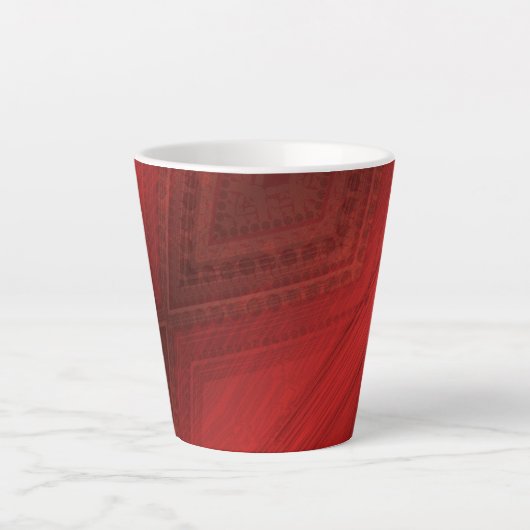 Annahme | Red Eclectic Boho Pattern Milchtasse (Vorderseite)