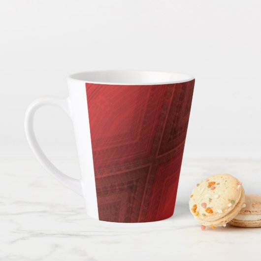Annahme | Red Eclectic Boho Pattern Milchtasse (Beispiel)