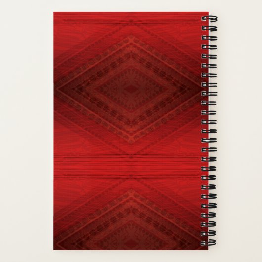 Annahme | Red Eclectic Boho Pattern Notizblock (Rückseite)