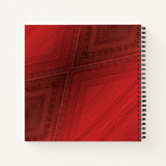 Annahme | Red Eclectic Boho Pattern Notizblock (Rückseite)