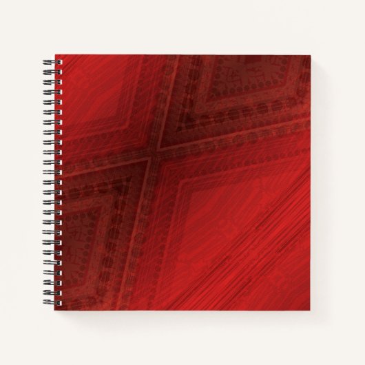Annahme | Red Eclectic Boho Pattern Notizblock (Vorderseite)