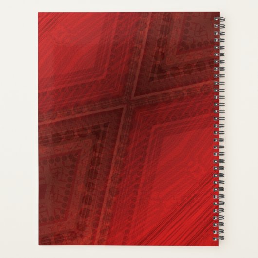 Annahme | Red Eclectic Boho Pattern Planer (Rückseite)