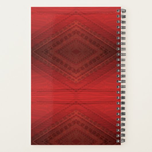 Annahme | Red Eclectic Boho Pattern Planer (Rückseite)