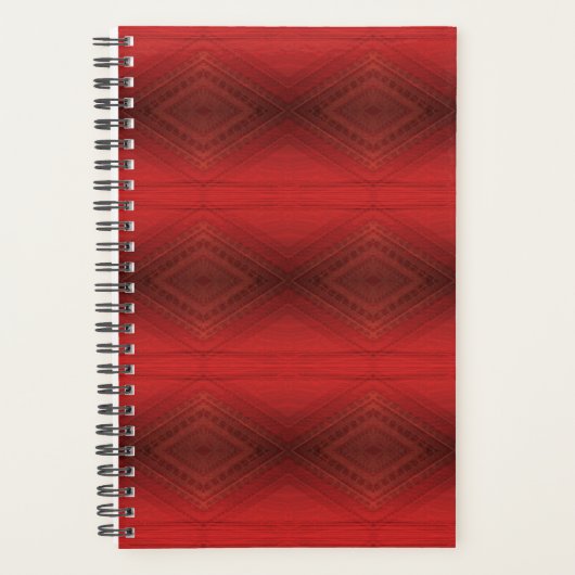 Annahme | Red Eclectic Boho Pattern Planer (Vorderseite)