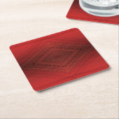 Annahme | Red Eclectic Boho Pattern Rechteckiger Pappuntersetzer (angewinkelt)