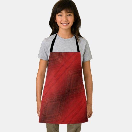 Annahme | Red Eclectic Boho Pattern Schürze (Insitu)