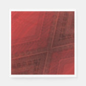 Annahme | Red Eclectic Boho Pattern Serviette (Vorderseite)