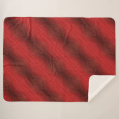 Annahme | Red Eclectic Boho Pattern Sherpadecke (Vorderseite (Horizontal))