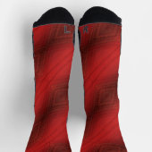 Annahme | Red Eclectic Boho Pattern Socken (Oben)