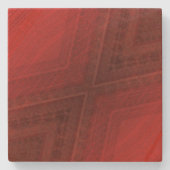 Annahme | Red Eclectic Boho Pattern Steinuntersetzer (Vorderseite)