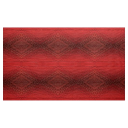 Annahme | Red Eclectic Boho Pattern Stoff (Yard (91,4 cm))