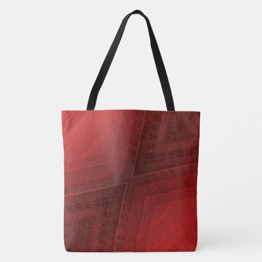 Annahme | Red Eclectic Boho Pattern Tasche (Vorderseite)