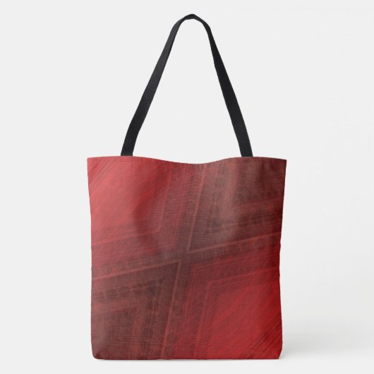 Annahme | Red Eclectic Boho Pattern Tasche (Rückseite)
