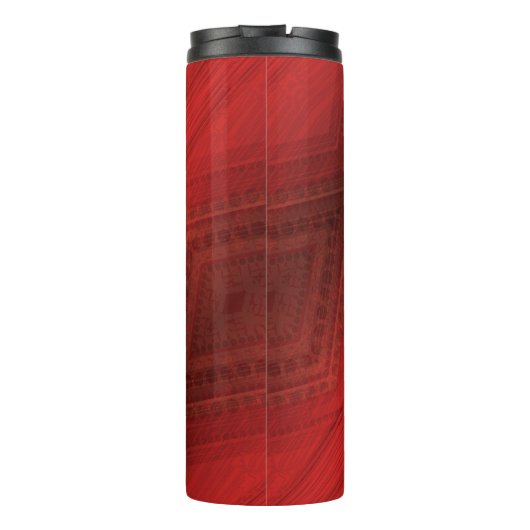 Annahme | Red Eclectic Boho Pattern Thermosbecher (Rückseite)