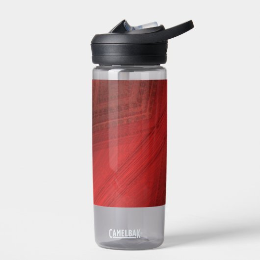 Annahme | Red Eclectic Boho Pattern Trinkflasche (Links)