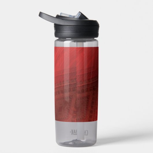 Annahme | Red Eclectic Boho Pattern Trinkflasche (Rechts)