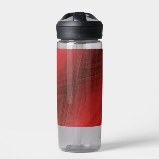 Annahme | Red Eclectic Boho Pattern Trinkflasche (Vorderseite)