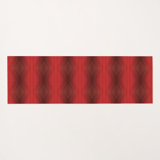 Annahme | Red Eclectic Boho Pattern Yogamatte (Rückseite (Horizontal))