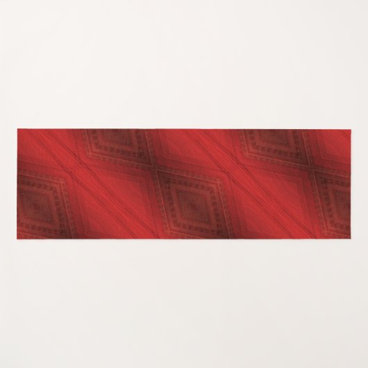 Annahme | Red Eclectic Boho Pattern Yogamatte (Vorderseite (Horizontal))