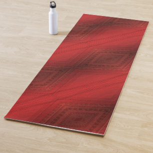 Annahme Red Eclectic Boho Pattern Yogamatte